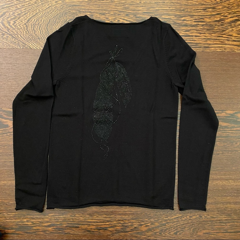 Zadig & Voltaire Nosfa Bis Embellished 100% Merino Wool Sweater XS